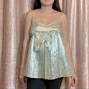 Stella McCartney Gold Metallic Tank